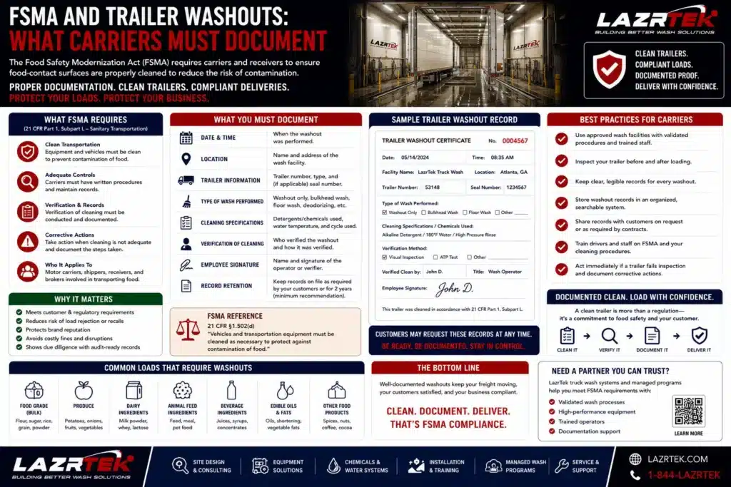 FSMA and Trailer Washouts What Carriers Must Document
