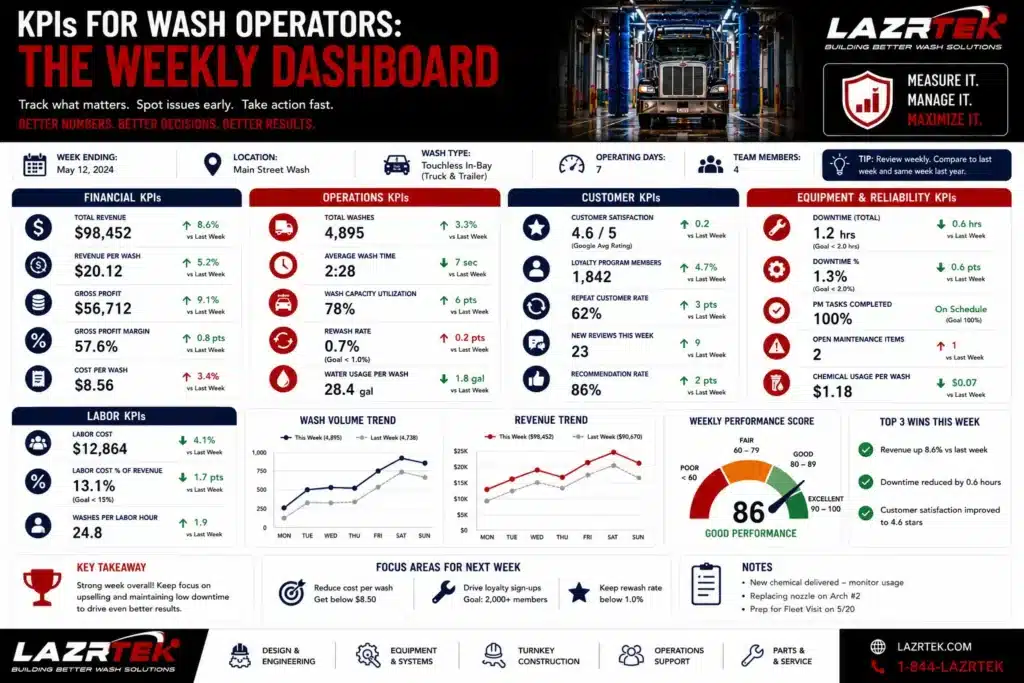 KPIs for Wash Operators The Weekly Dashboard