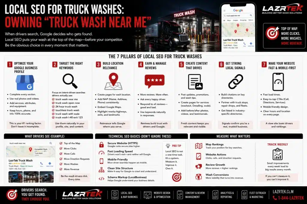 Local SEO for Truck Washes Owning Truck Wash Near Me