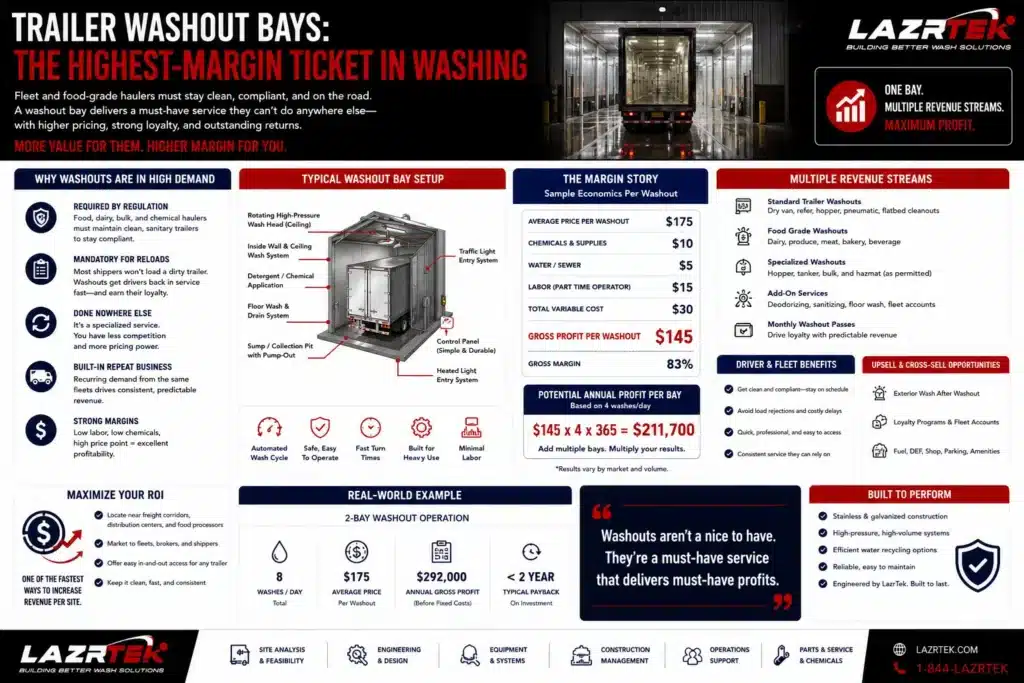 Trailer Washout Bays The Highest Margin Ticket in Washing
