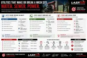 Utilities That Make or Break a Wash Site (Water, Sewer, Power)