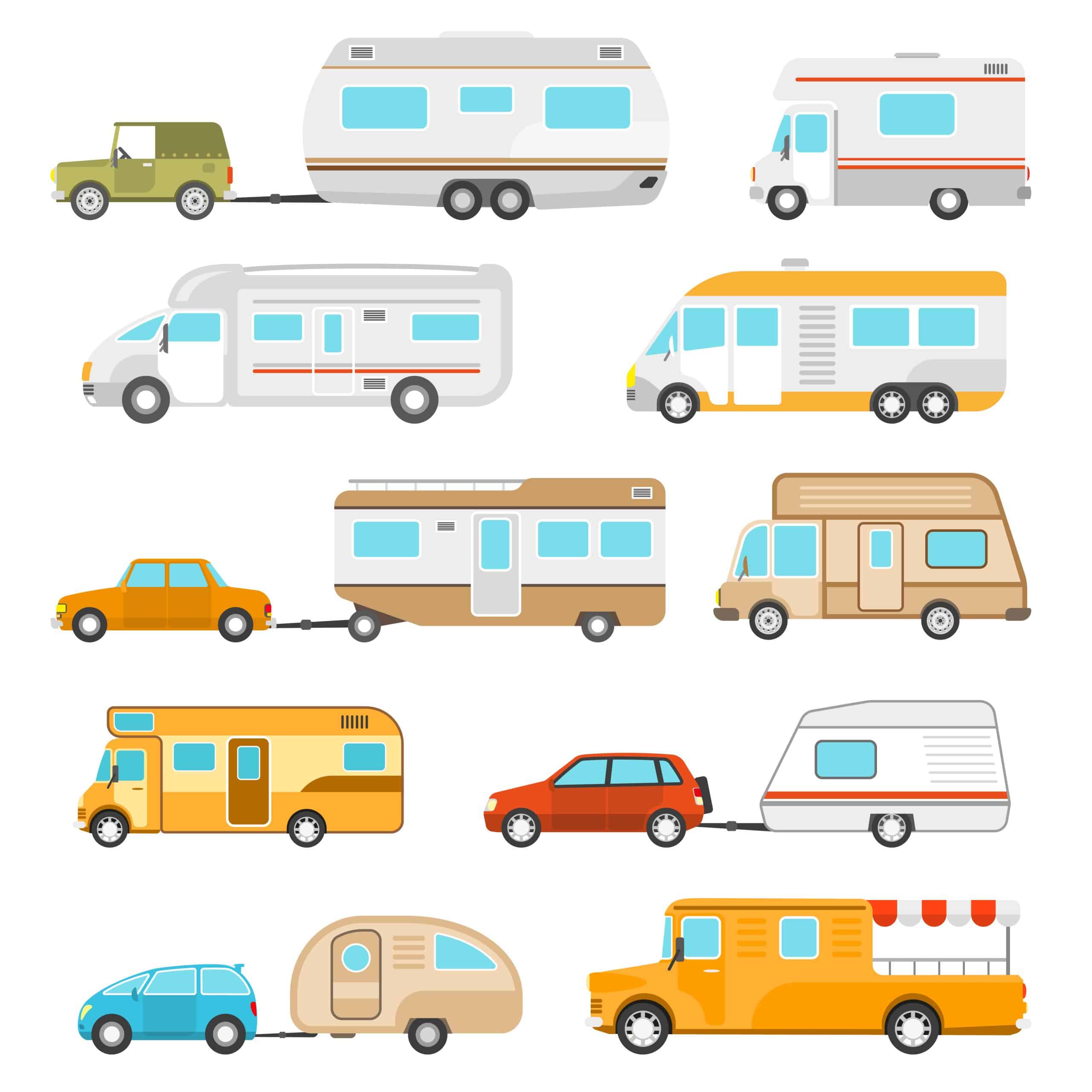 Recreational Vehicle Icons Set
