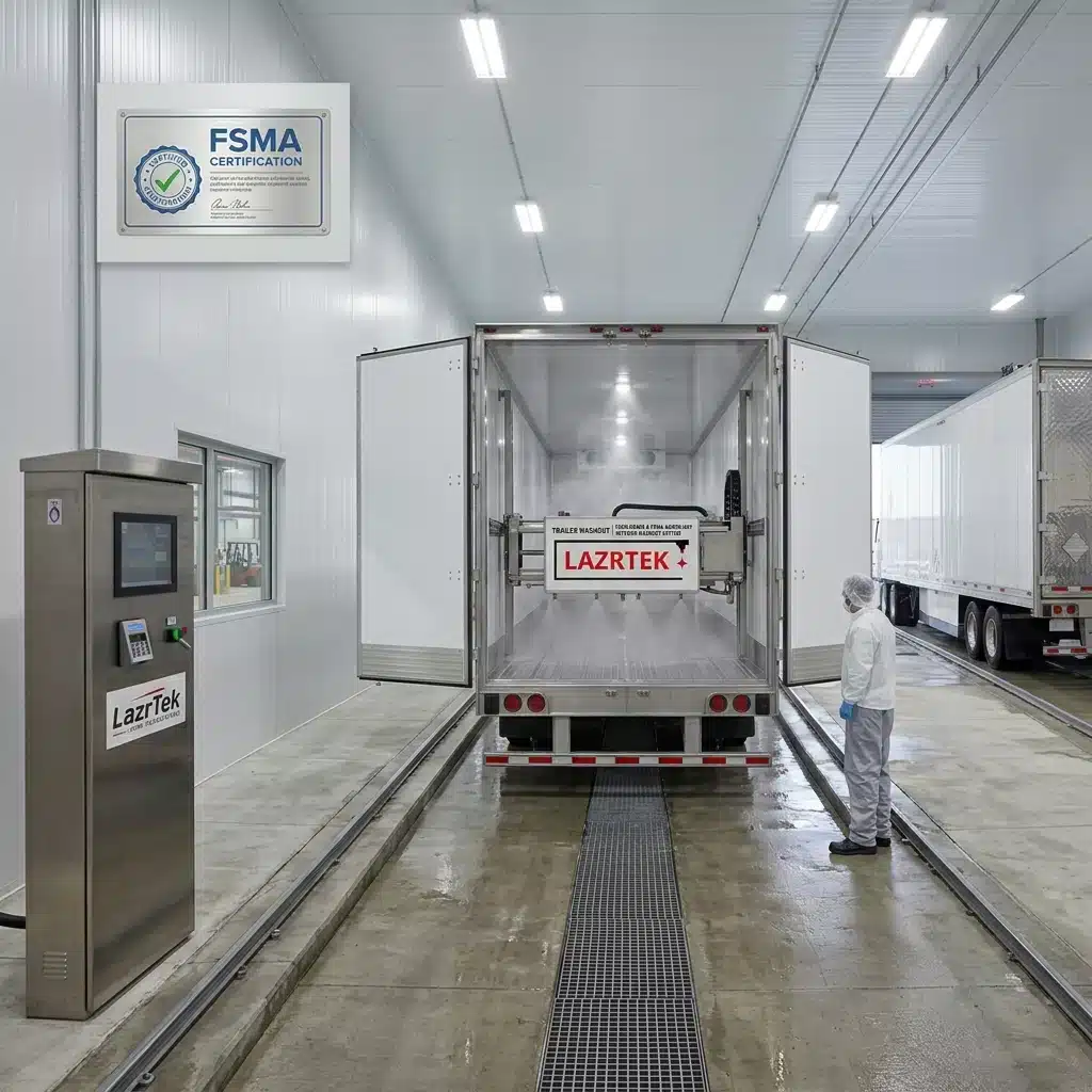 LazrTek automated food-grade trailer washout system