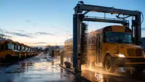 school bus wash system district depot